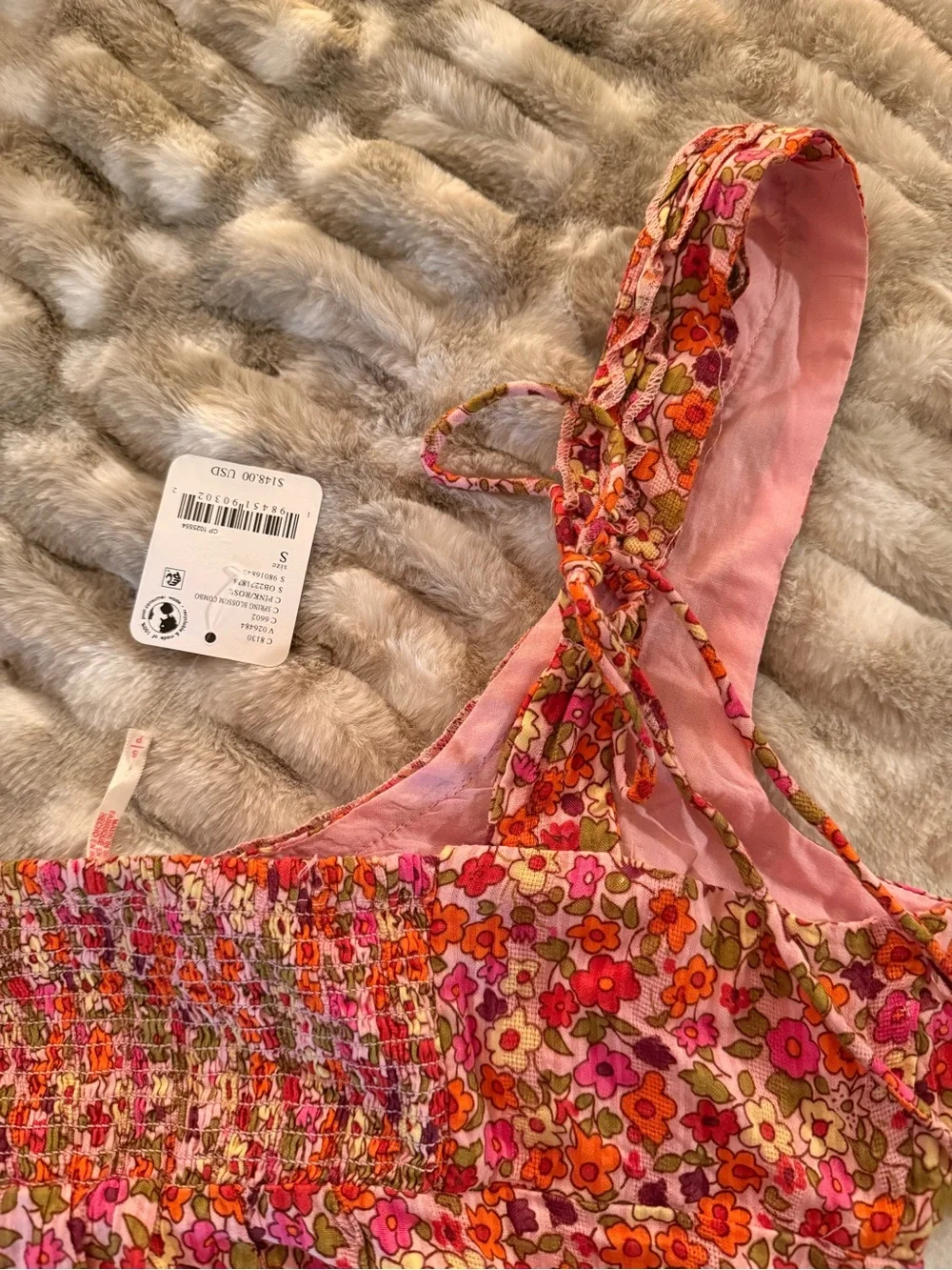 Free People copper tag spring blossom combo 2pc set